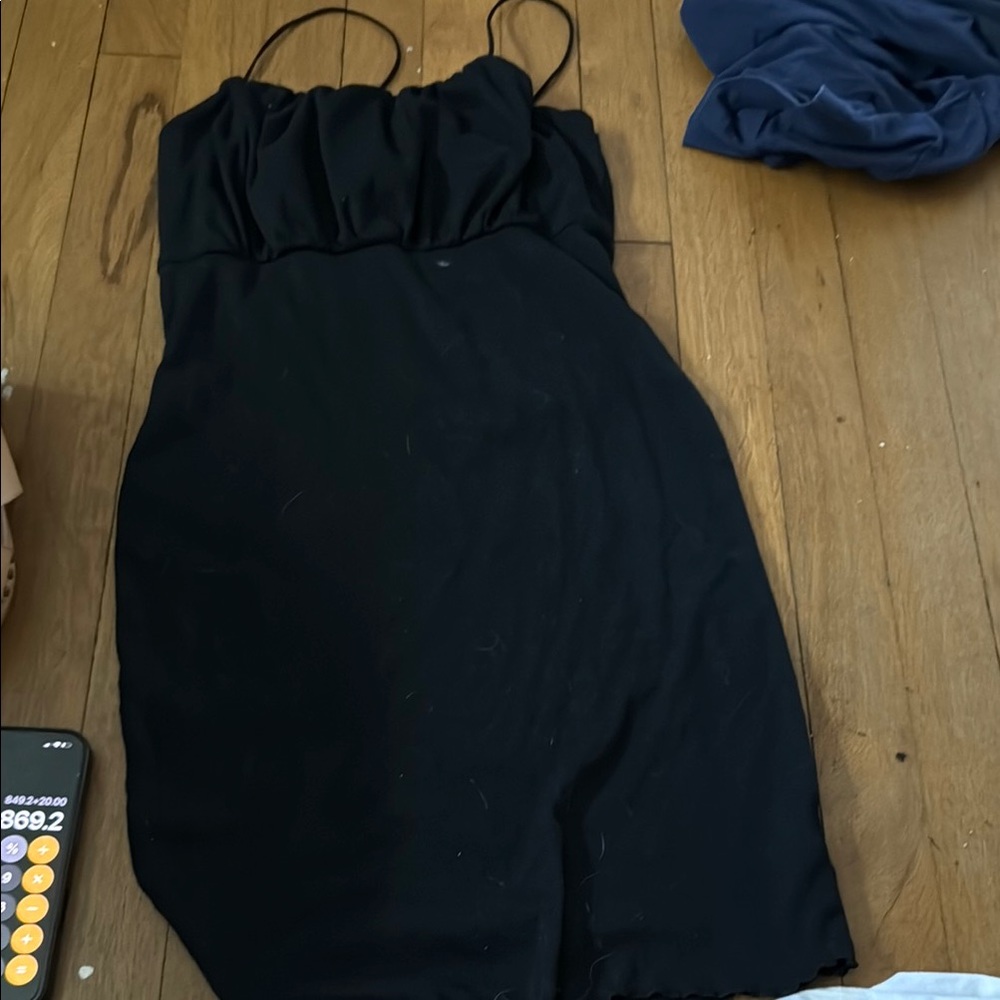 Elegant Black Spaghetti Strap Dress